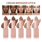 Cream Bronzer and Contour Stick for Sculpted Face Makeup