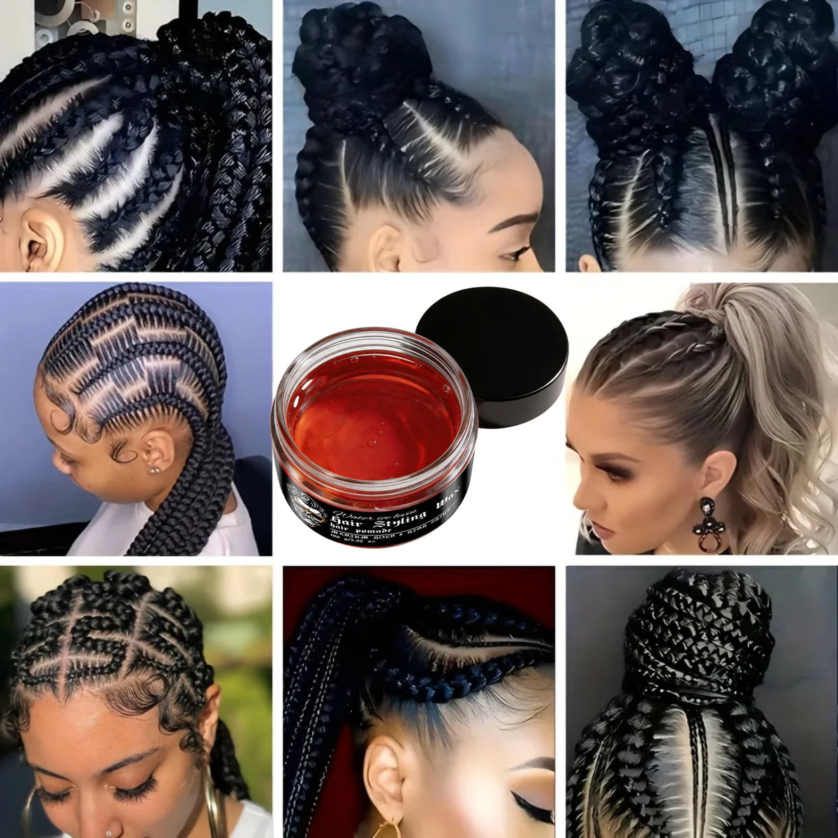 Biotin Keratin Hair Pomade Rosemary Oil Medium Hold Styling Wax 100g
