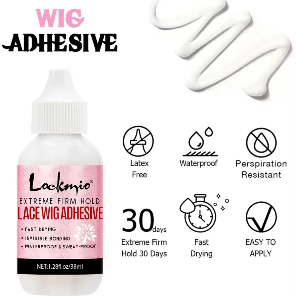 Lace Wig Glue Adhesive and Remover Set with Dual Ended Applicator - 4