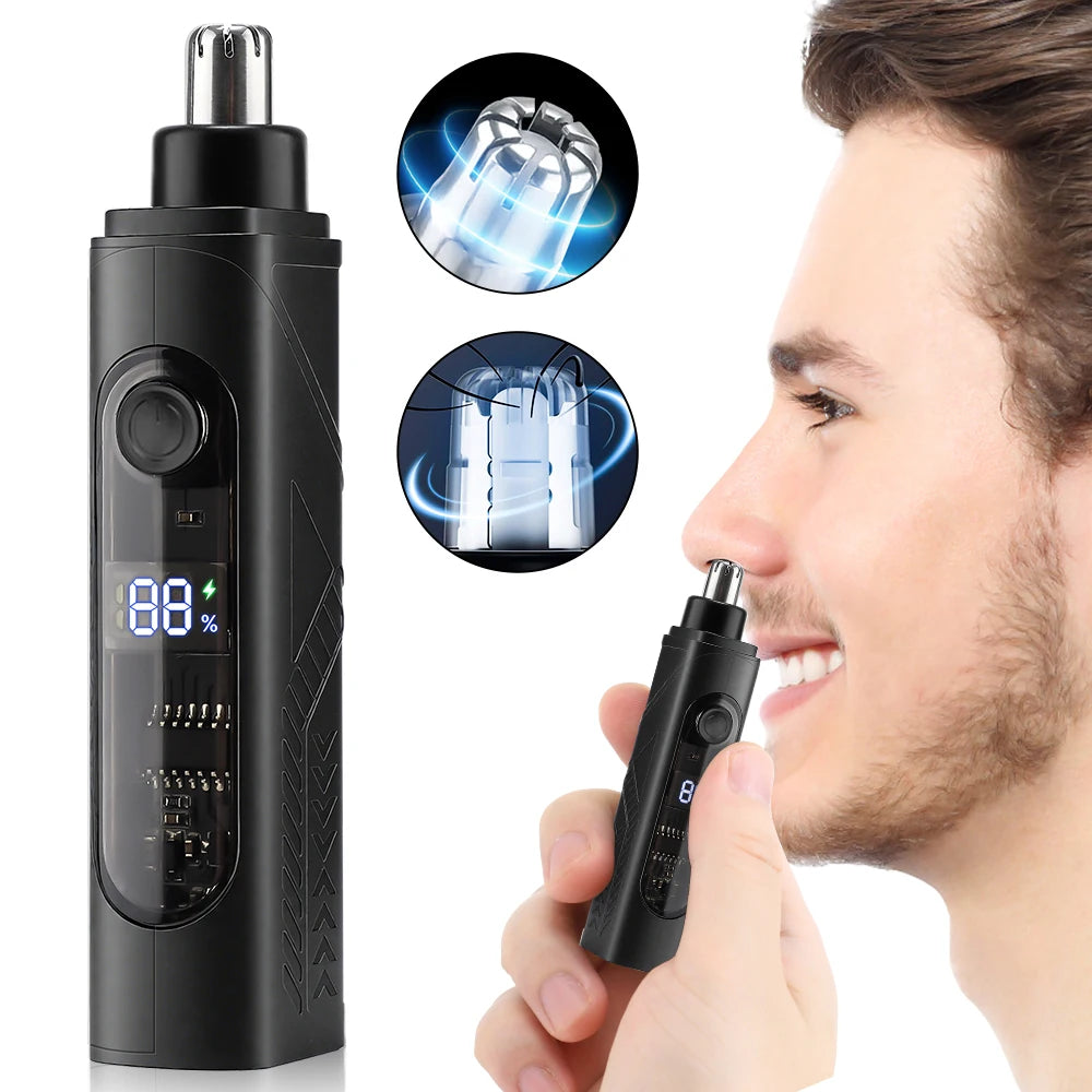 Electric Nose and Ear Hair Trimmer for Painless Grooming - 14