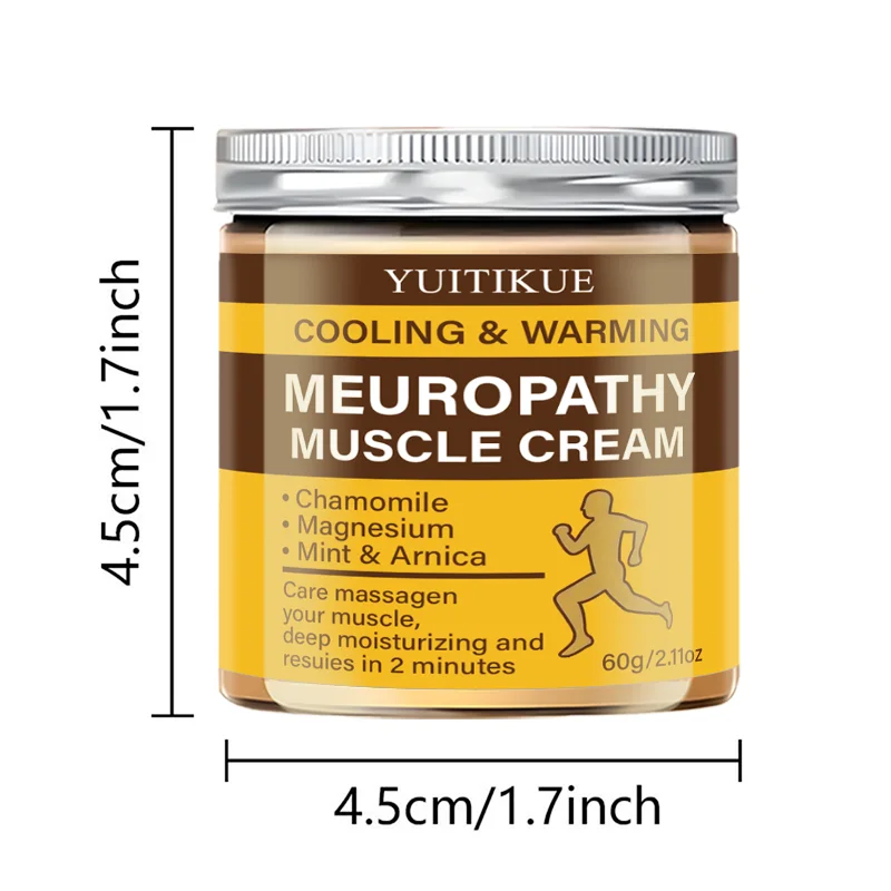 YUITIKUE Neuropathy Muscle Relief Cream Magnesium Arnica Massage Balm