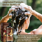 Caramel Brown Hair Dye Shampoo 100ml Plant Extract Grey Coverage