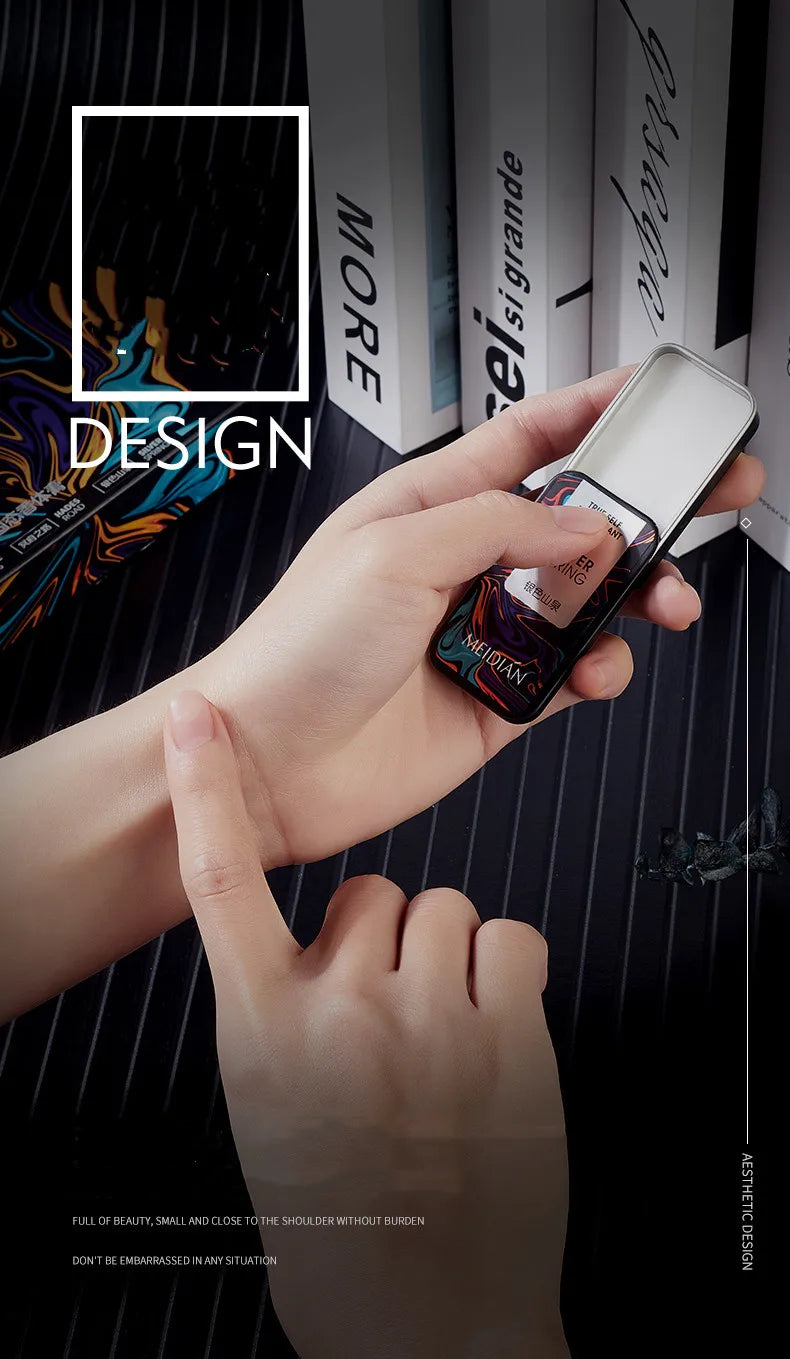 3pc Solid Fragrance Balm Portable Matte Metal Deodorant Perfume Set
