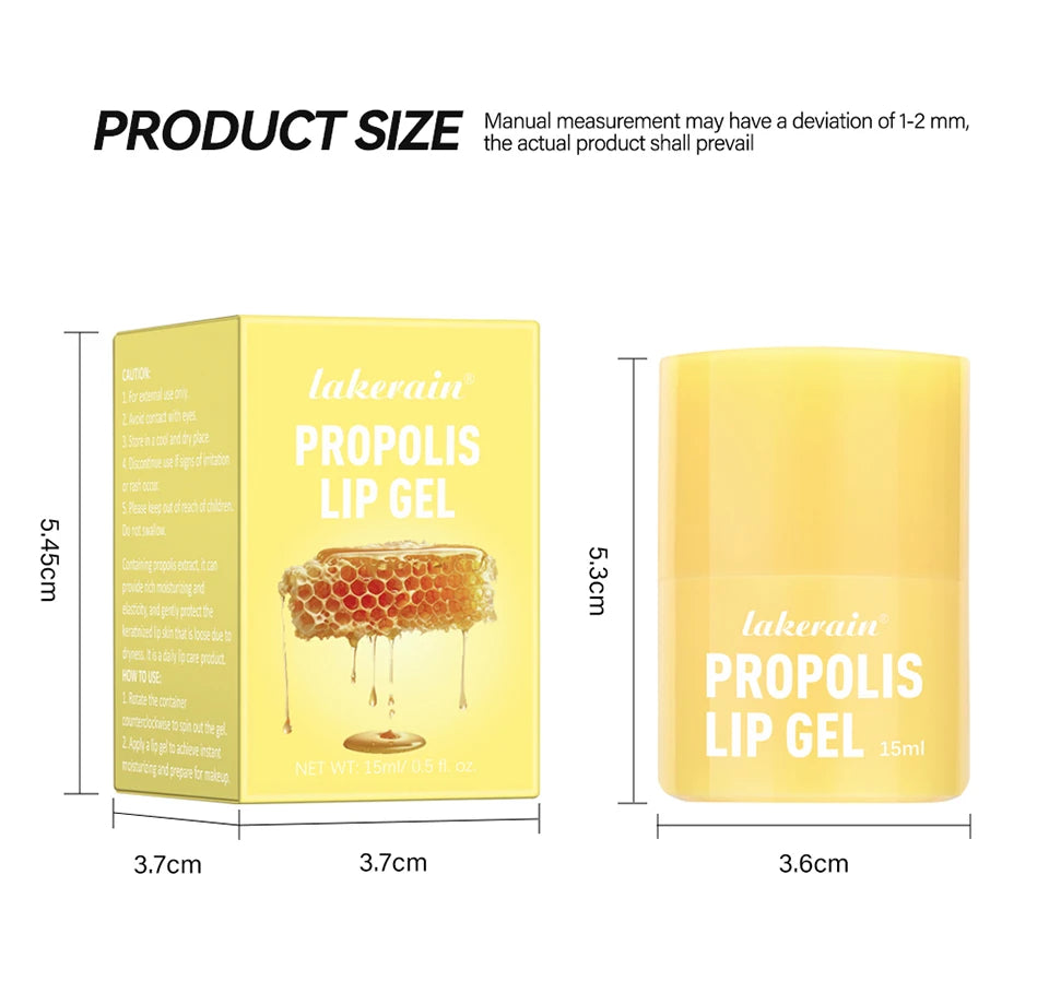 Propolis Hydrating Lip Gel for Dry and Chapped Lips