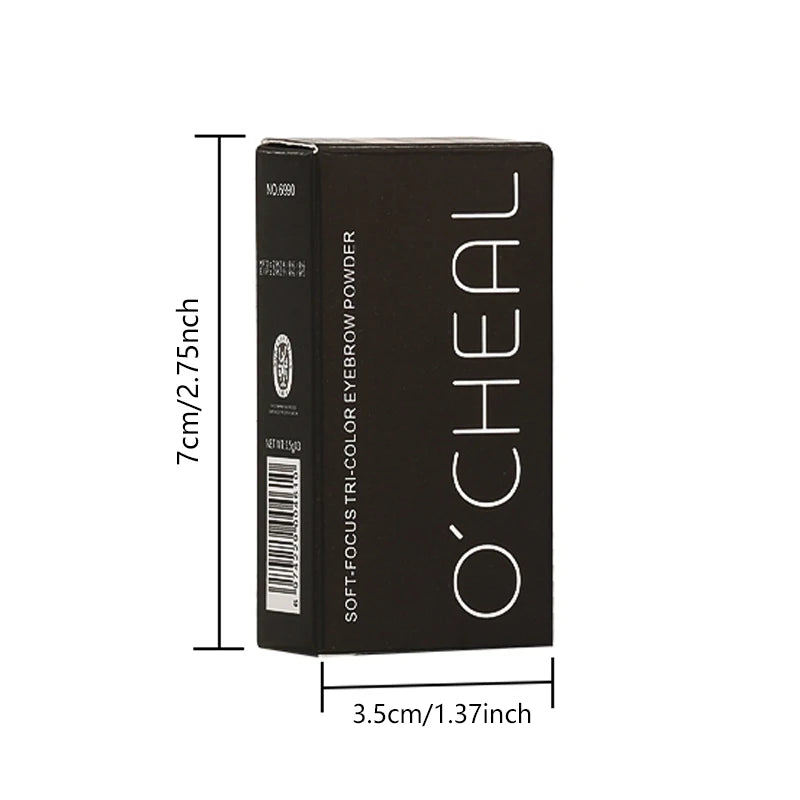 O'CHEAL Three Color Eyebrow Powder Waterproof Makeup Palette - 4