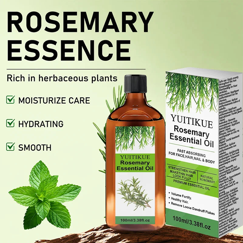 100ml Rosemary Essential Oil Hair Growth Scalp Nourishing Treatment - 3
