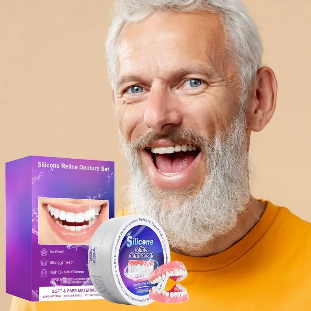 Temporary Silicone Denture Reliner Kit for Comfort Fit
