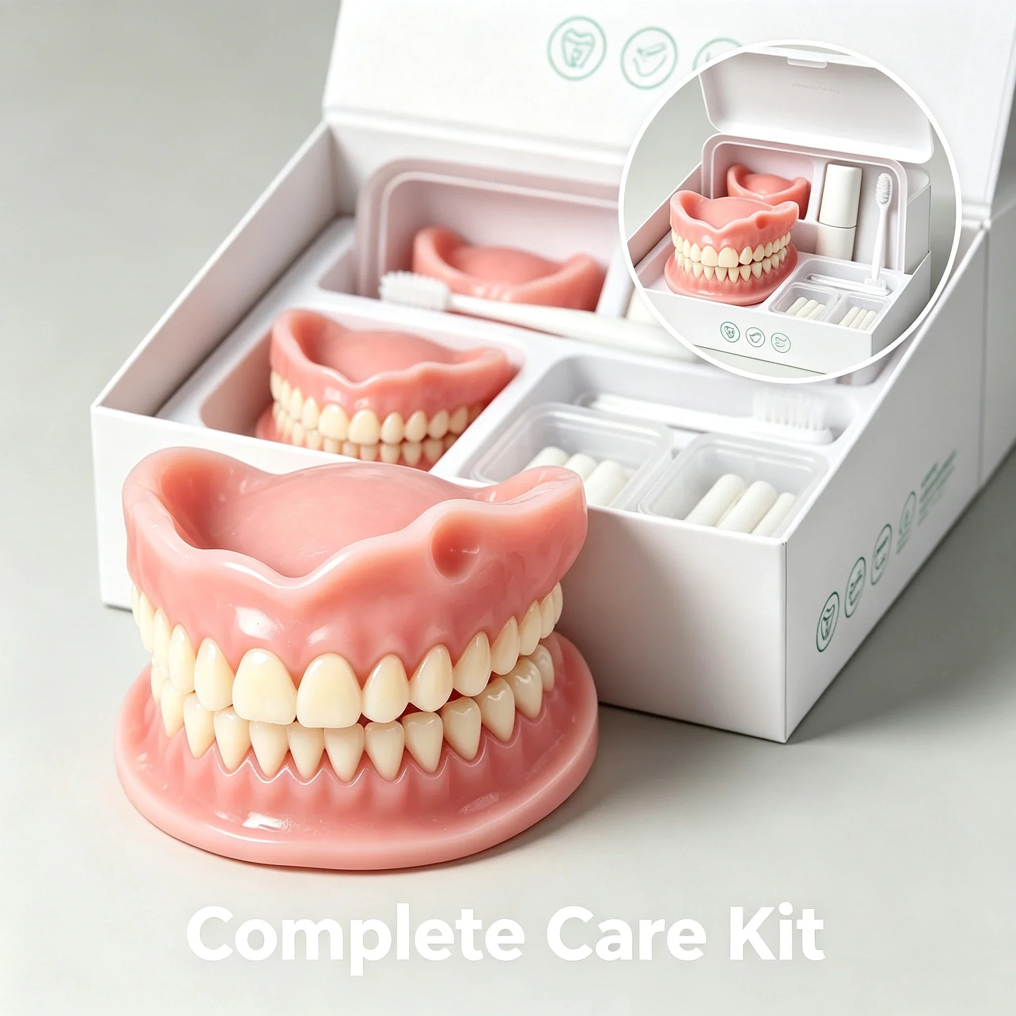 Comfortable Fit Silicone Denture Set with Storage Case - 7