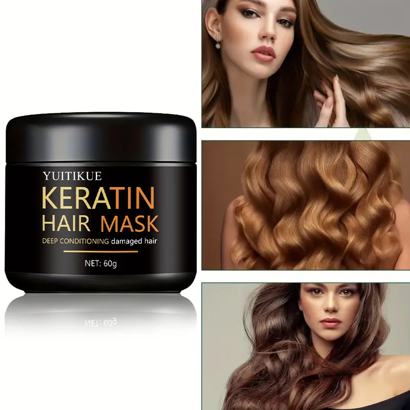60g Keratin Deep Conditioning Hair Mask for Damaged Hair - 3