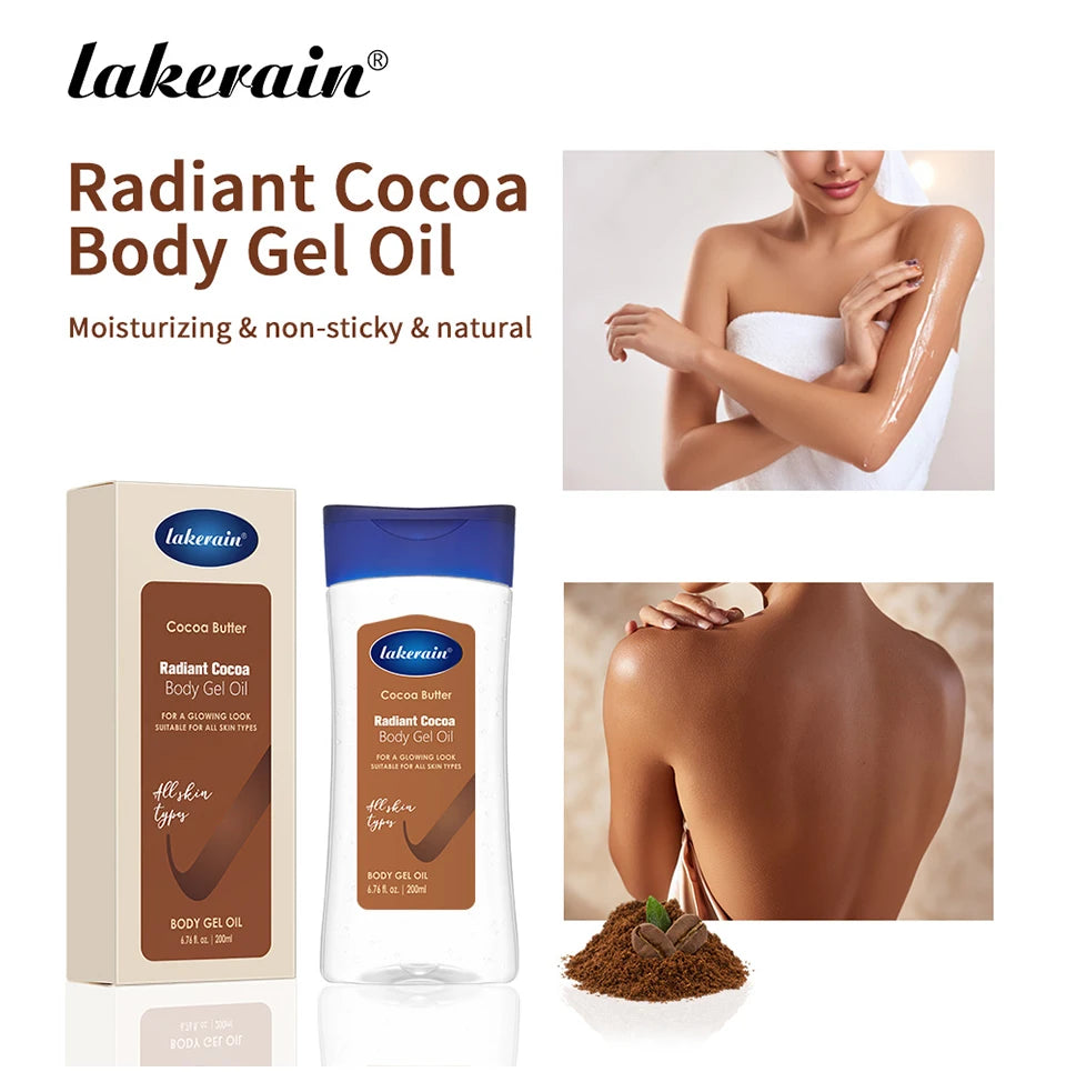 Radiant Cocoa Body Gel Oil for Deep Hydration and Glowing Skin