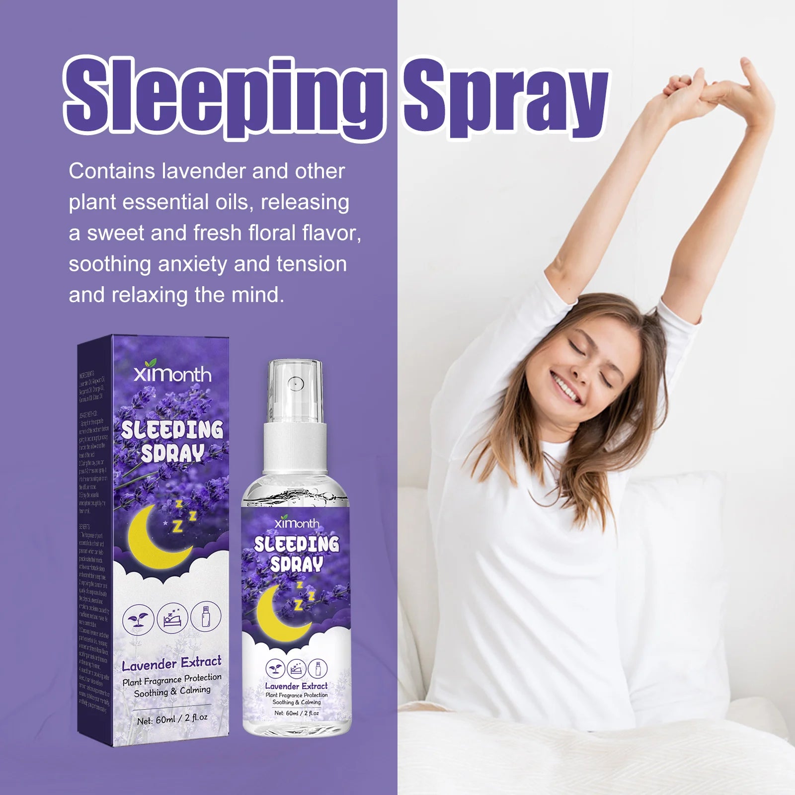 Lavender Calming Sleep Mist for Restful Nights - 10