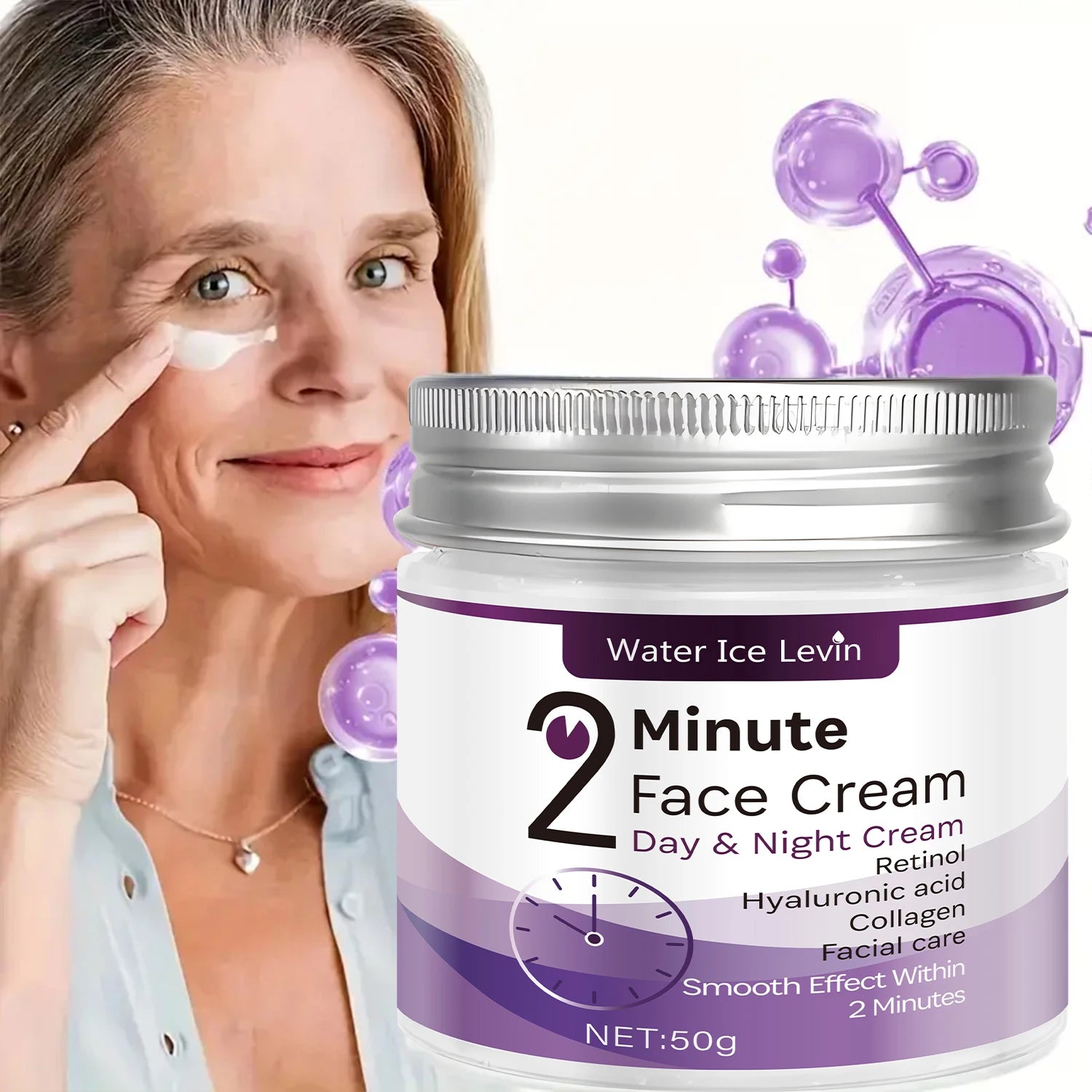 Water Ice Levin 2 Minute Face Cream Anti Aging Retinol Moisturizer - 1