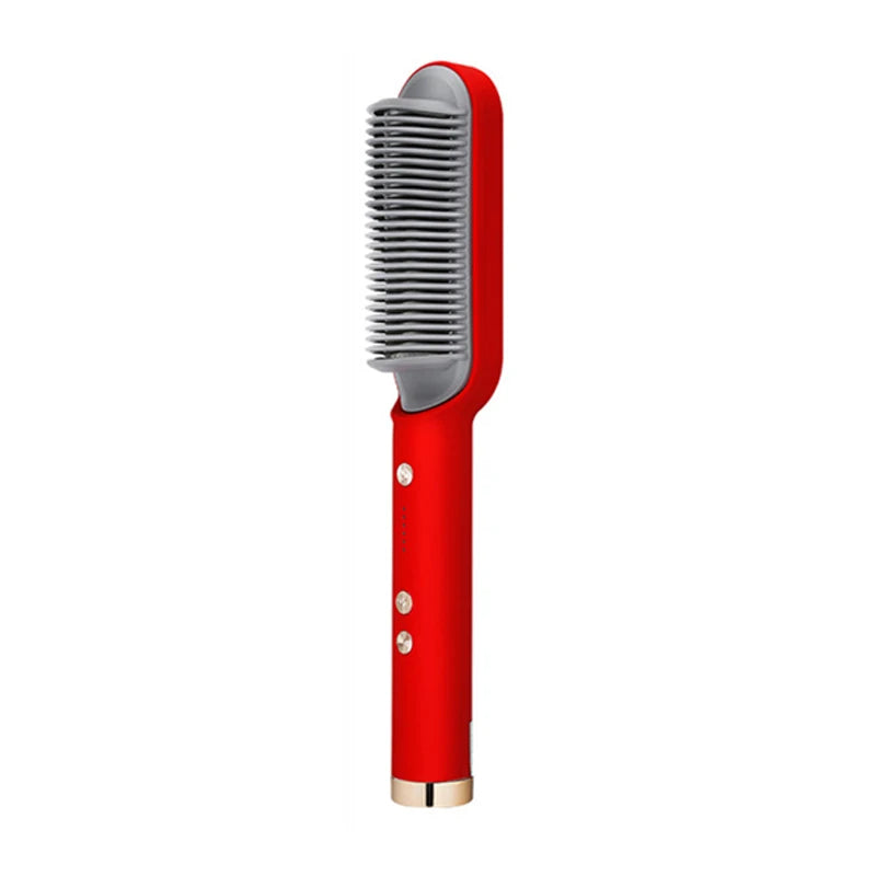Professional Ceramic Hair Straightener Brush Fast Heating Styling Tool - 18