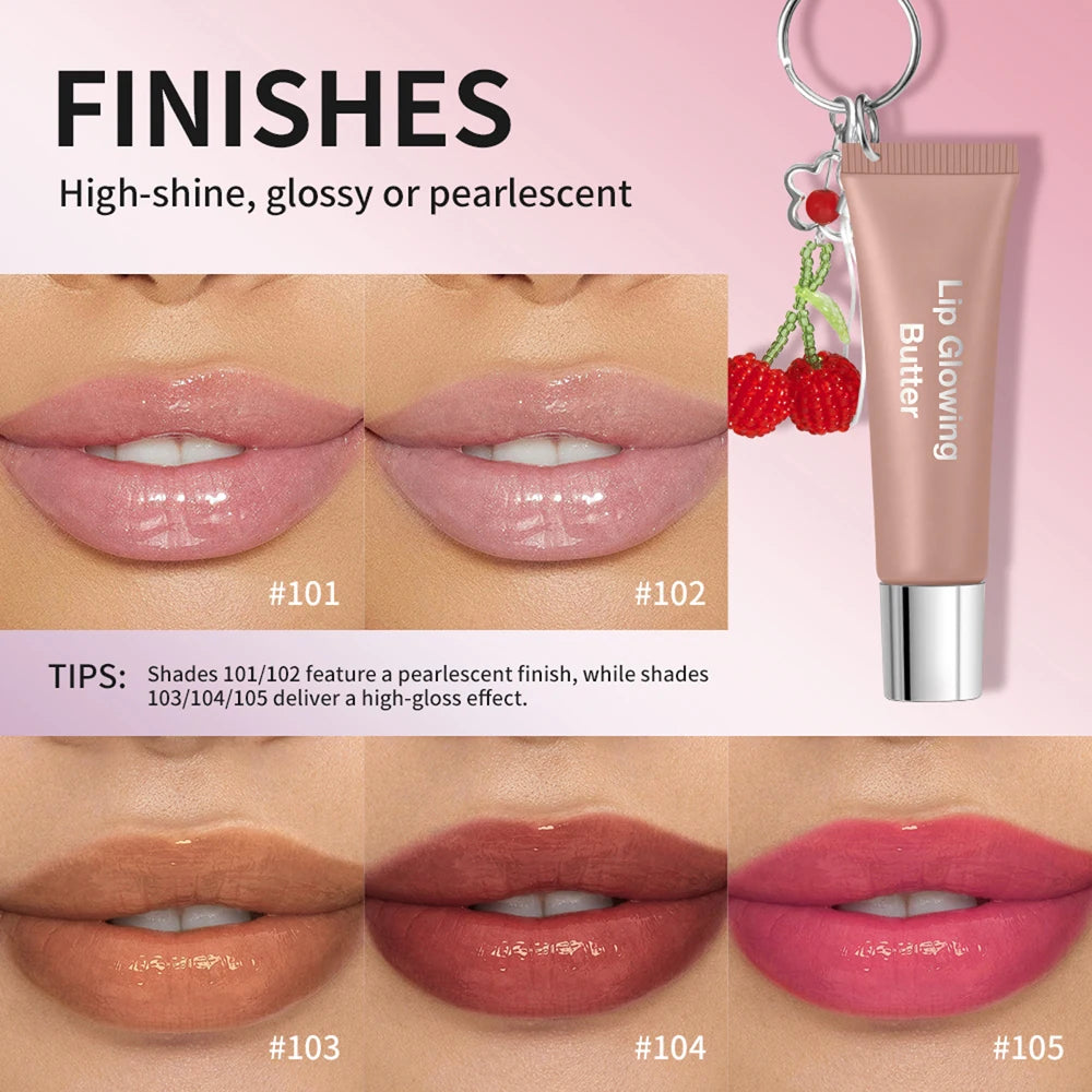Hydrating Lip Gloss with Keychain for On-the-Go Shine