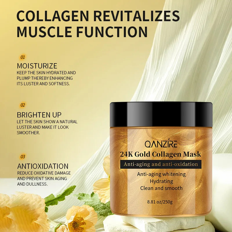 24K Gold Collagen Face Mask Anti Aging Whitening Peel Off Gel