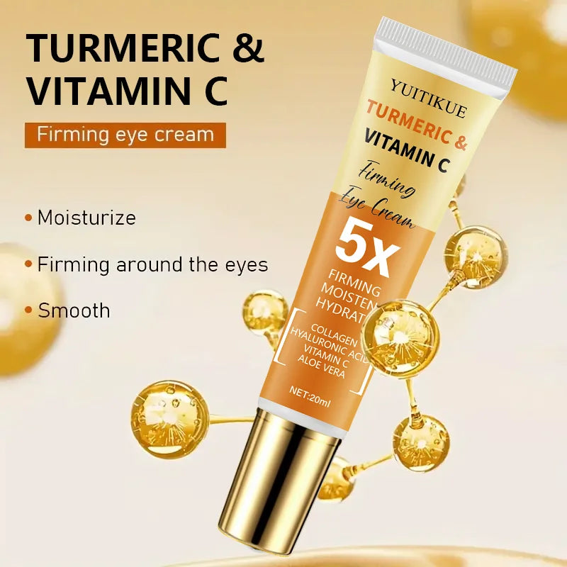 YUITIKUE Turmeric Vitamin C Eye Cream for Dark Circles and Firming