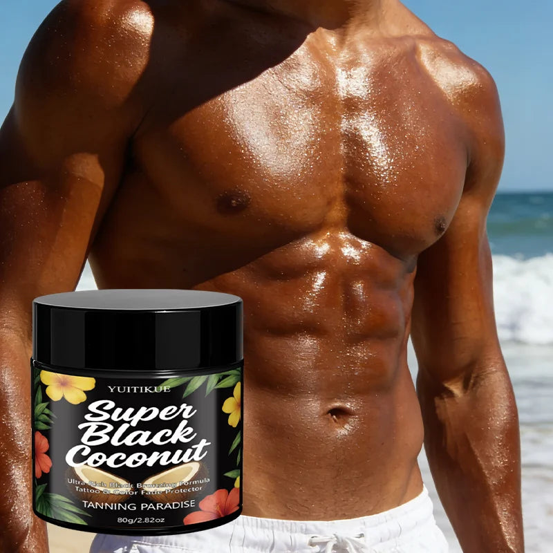 Yuitikue Super Black Coconut Tanning Cream Ultra Dark Bronzer 80g