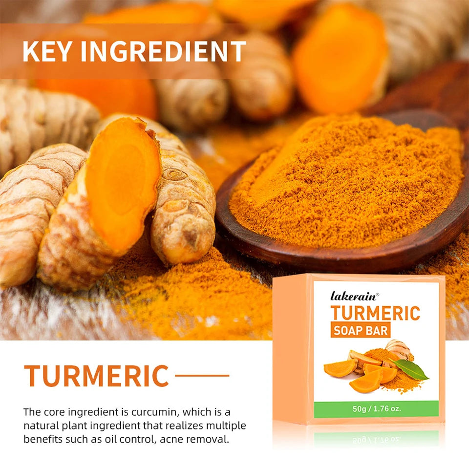 Turmeric Kojic Acid Brightening Soap Bar for Face and Body - 12