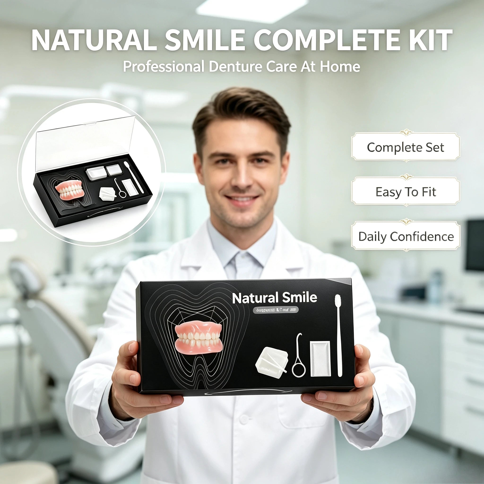 Comfort Fit Full Set Upper and Lower Dentures - 1