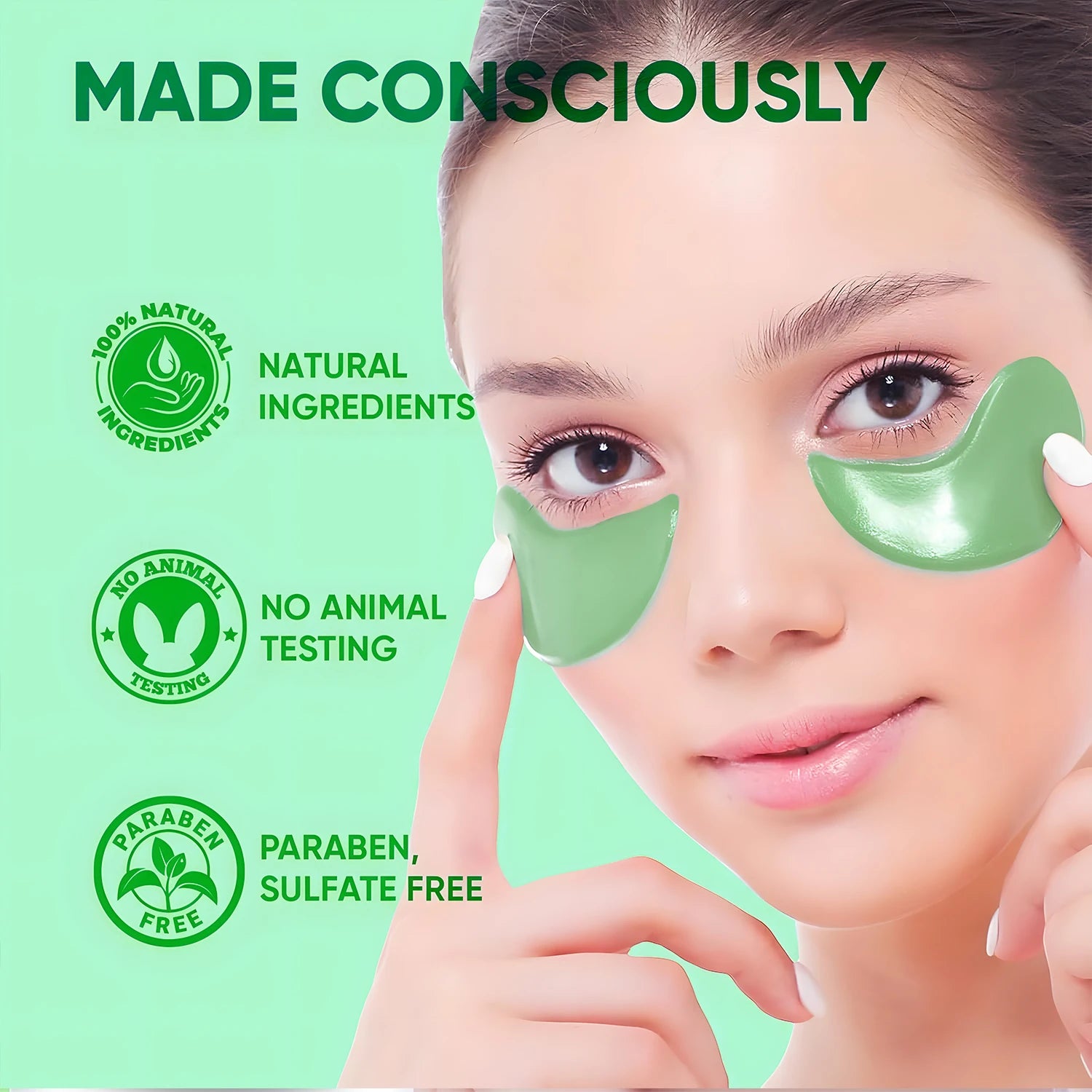 Seaweed Collagen Eye Mask Hydrating Patches for Dark Circles and Aging - 9