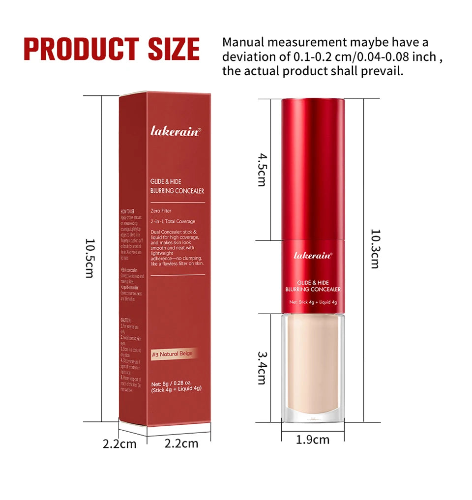 2-in-1 Blurring Concealer and Stick for Flawless Coverage
