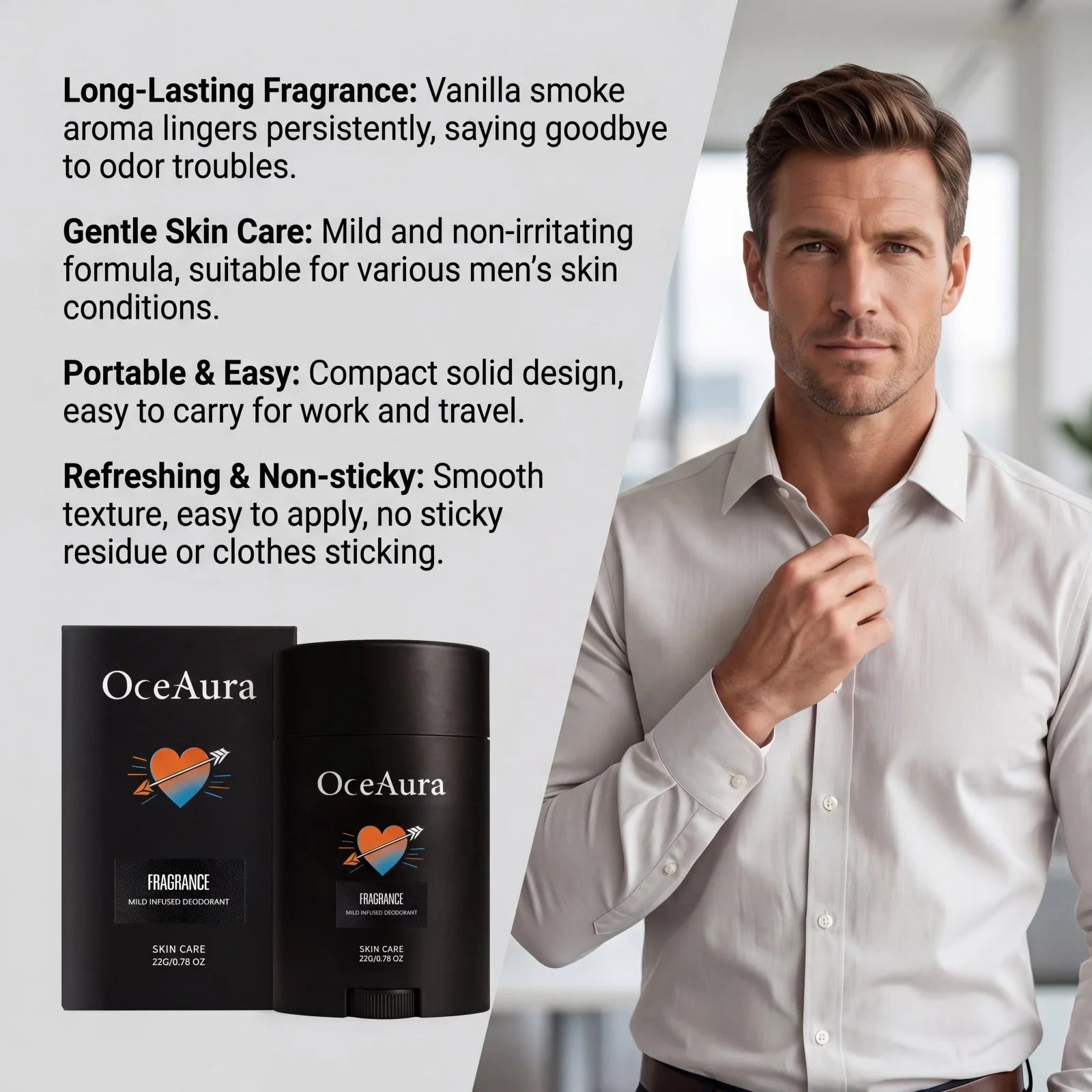 Long-Lasting Men's Deodorant Stick for Odor Control - 11