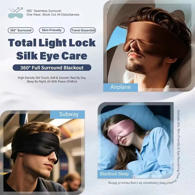Silk Sleep Mask for Total Blackout and Comfort