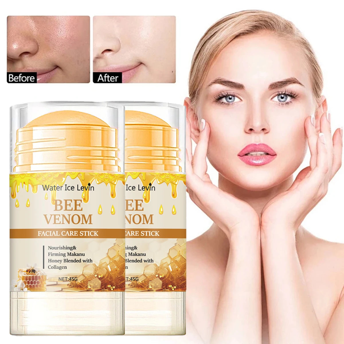 Bee Venom Honey Skincare Stick Portable Anti Aging Face Moisturizer - 5