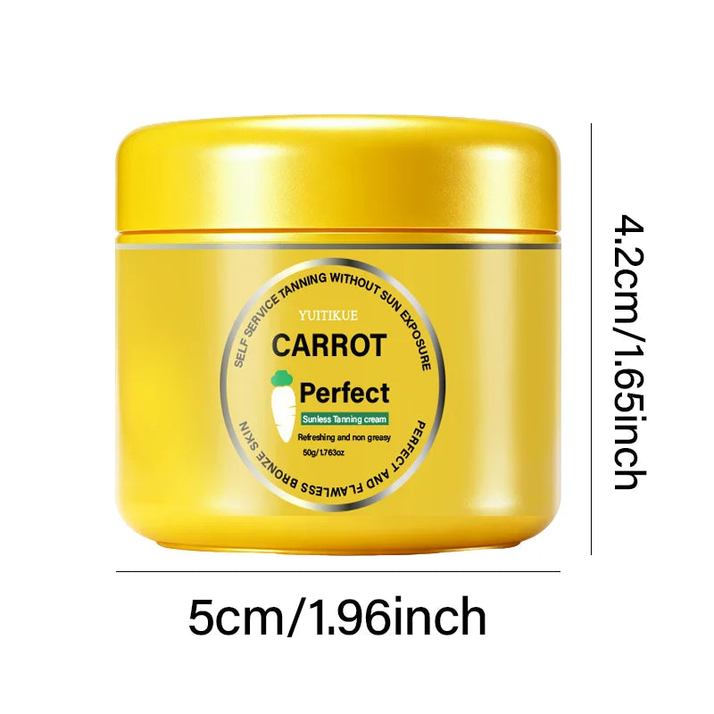 YUITIKUE Carrot Self Tanning Cream Natural Bronzing Body Lotion