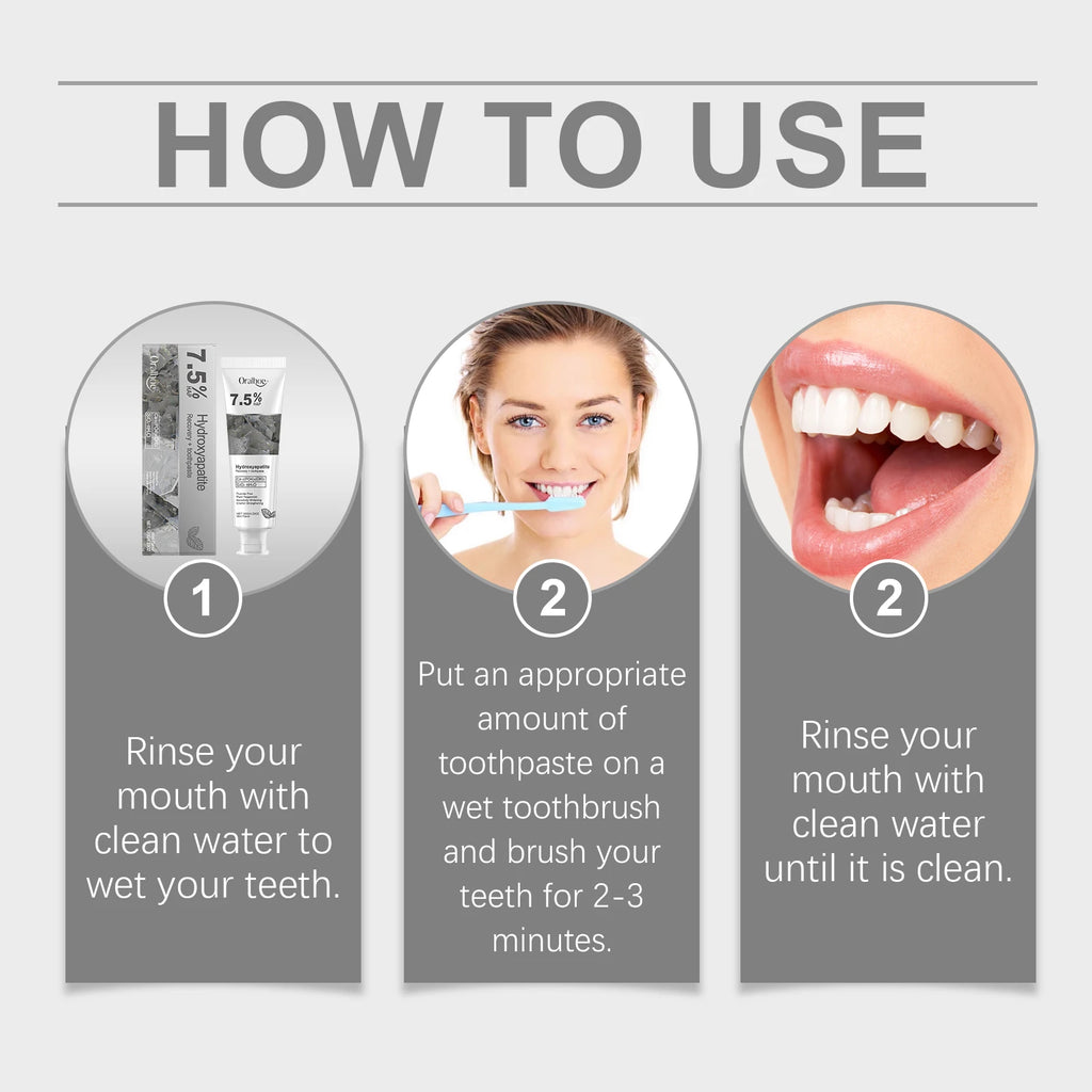 Hydroxyapatite Enamel Repair and Whitening Toothpaste