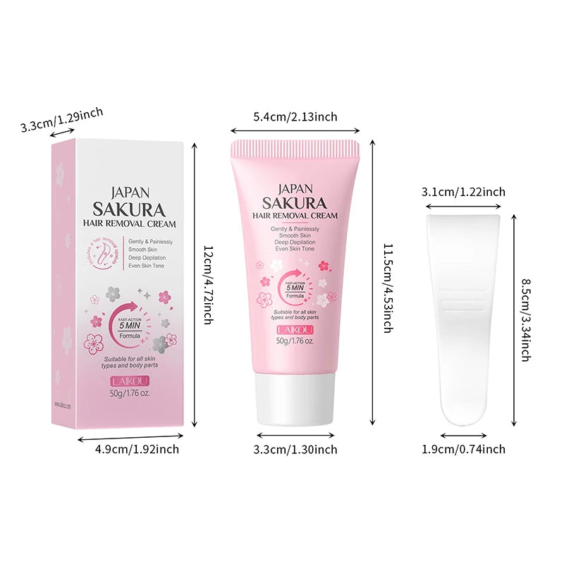Gentle Painless Hair Removal Cream for Sensitive Body Areas - 20