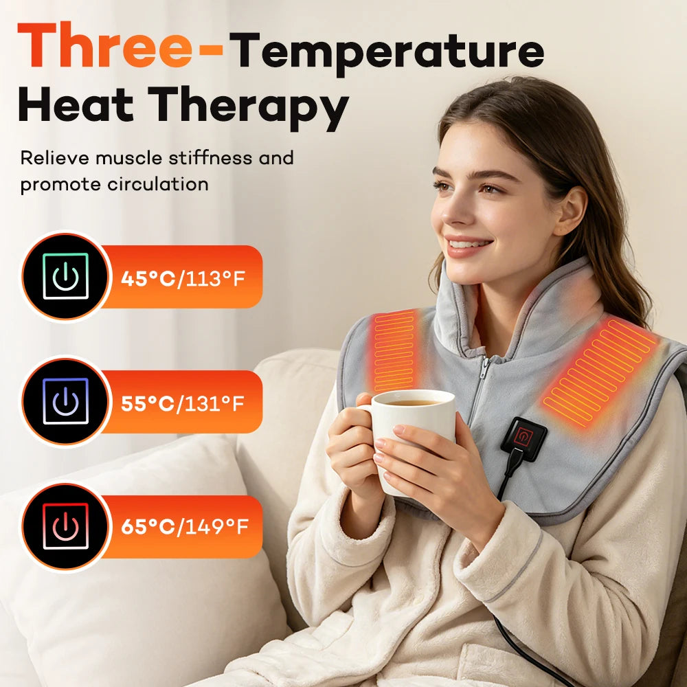 Electric Heated Neck and Shoulder Heating Pad - 9