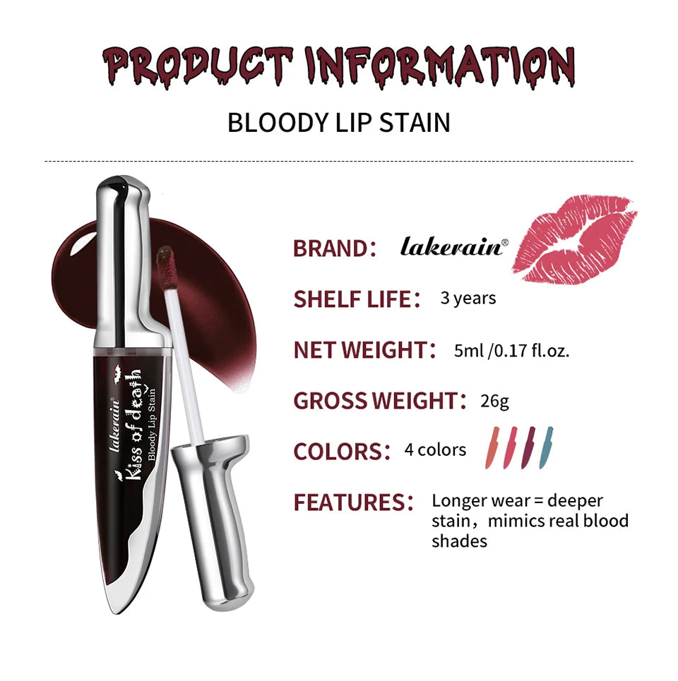 Bloody Matte Lip Stain for Halloween and Theatrical Makeup - 16