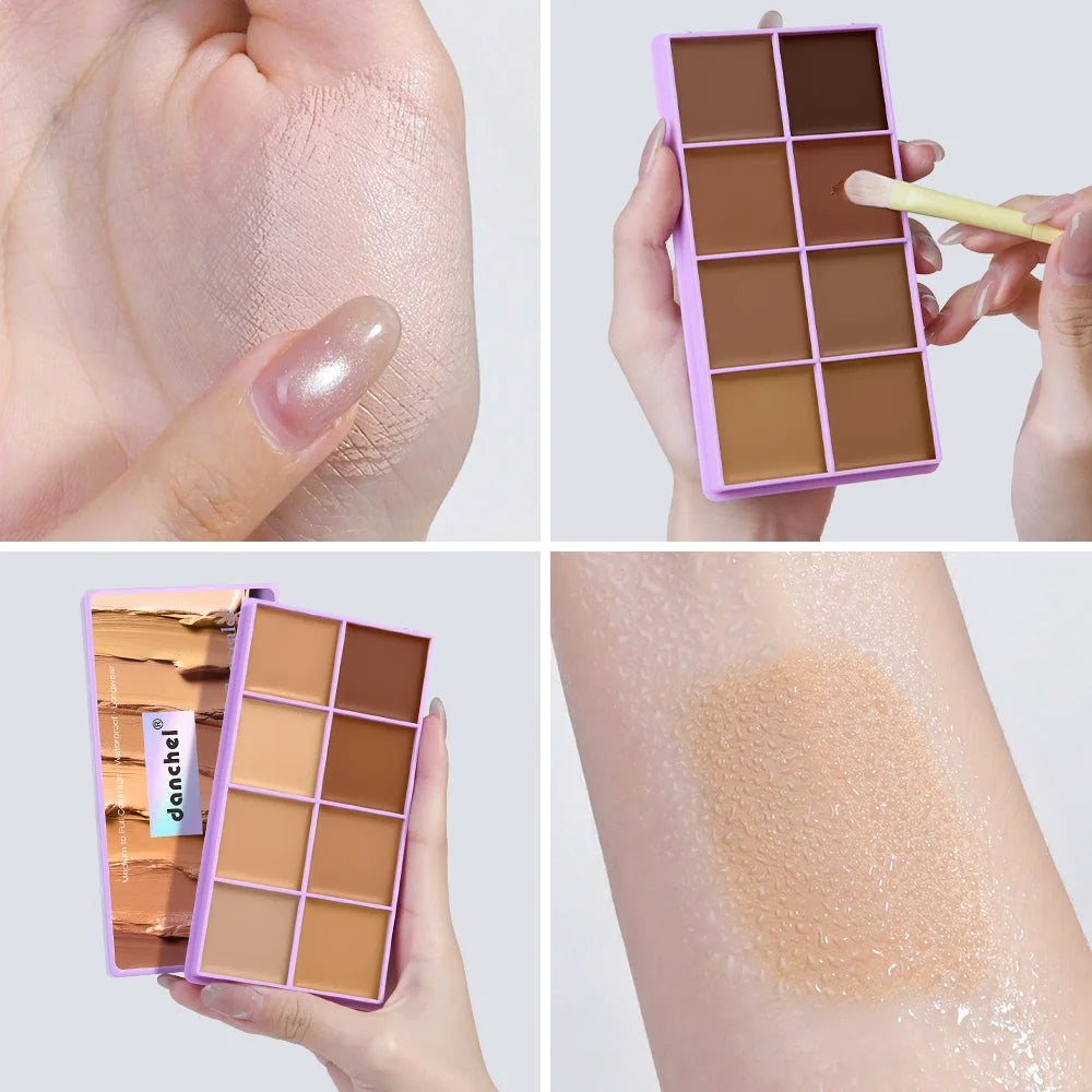 8-Shade Cream Concealer Palette and Contouring Kit