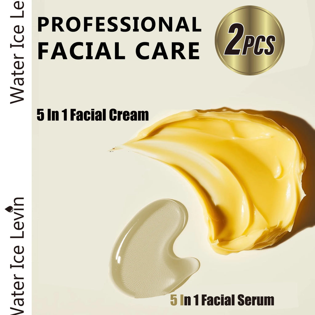 5-in-1 Facial Skincare Set Brightening Serum and Hydration Cream