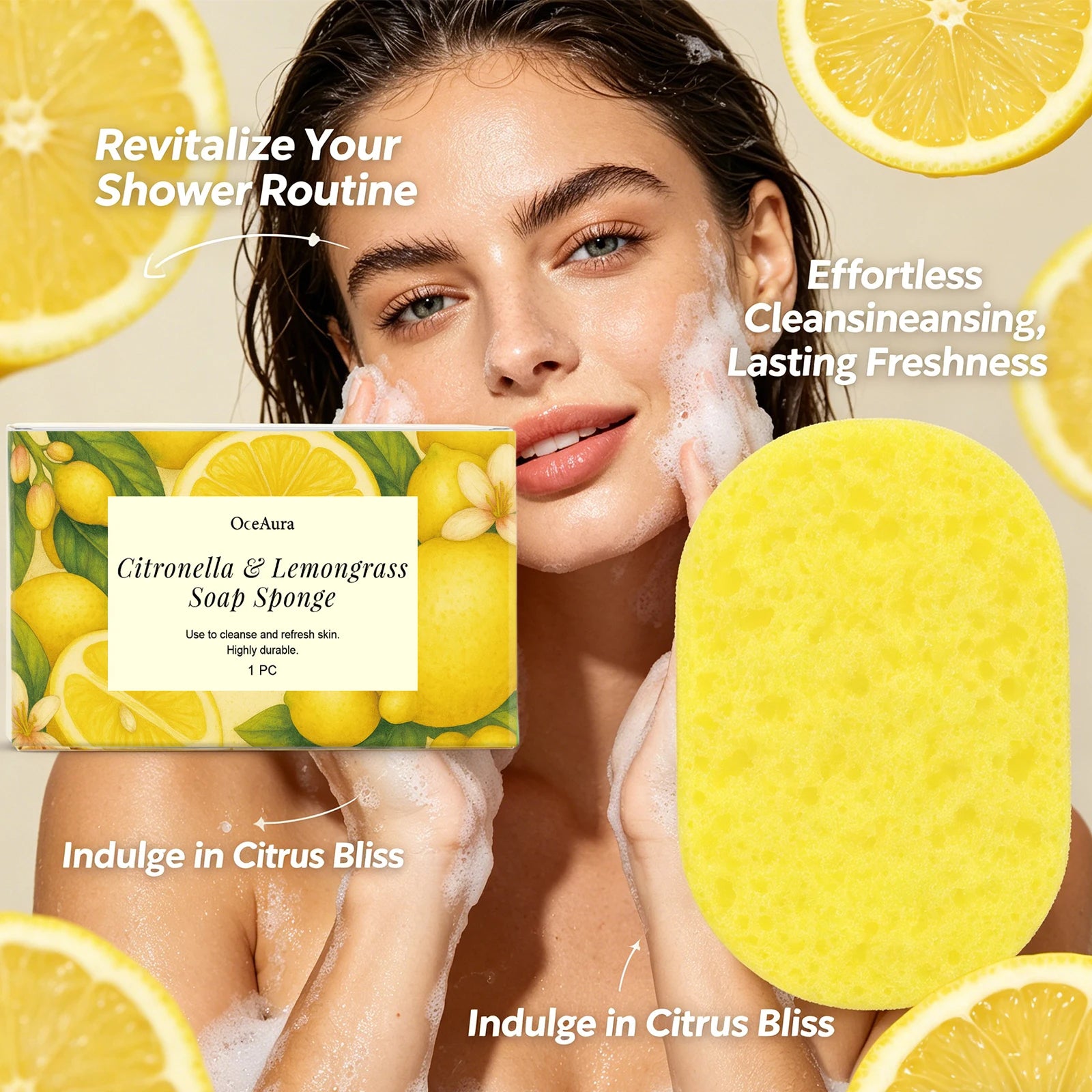 Exfoliating Bath Sponge for Daily Body Cleansing and Skin Refreshing - 3