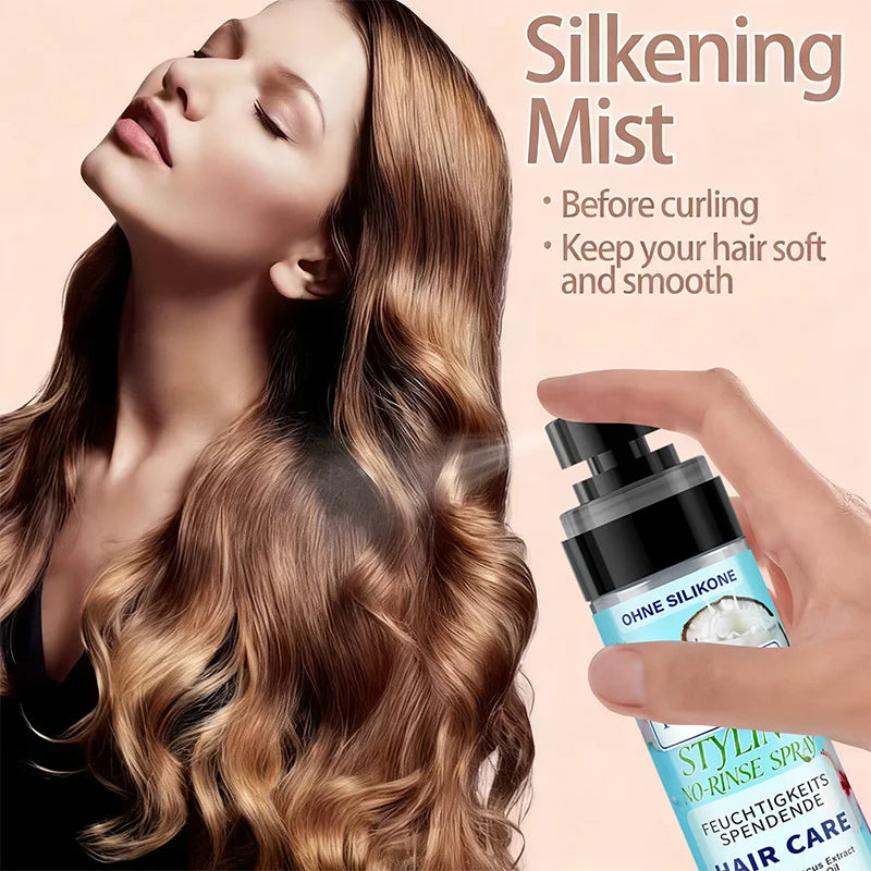 No-Rinse Hair Styling Spray with Coconut Oil and Hibiscus Extract 100ml