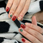 Christmas Semi-Cured Gel Nail Wraps with Winter Snowflake Designs