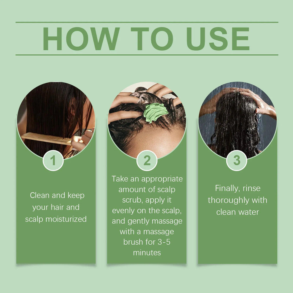 Mint Scalp Exfoliating Scrub and Massage Brush for Deep Cleansing