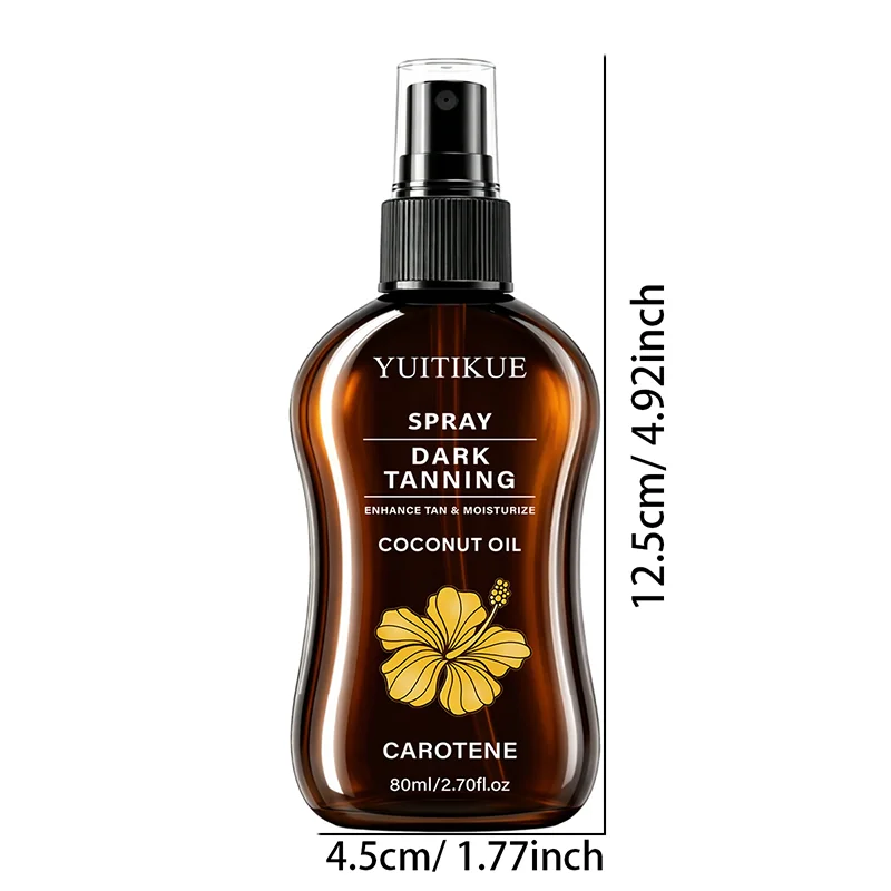 Coconut Oil Dark Tanning Spray With Carotene Moisturizing Sun Tan Oil - 14