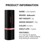 2-in-1 Waterproof Matte Lipstick and Lip Liner