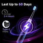 Rechargeable Electric Sonic Toothbrush with 5 Modes and Smart Timer