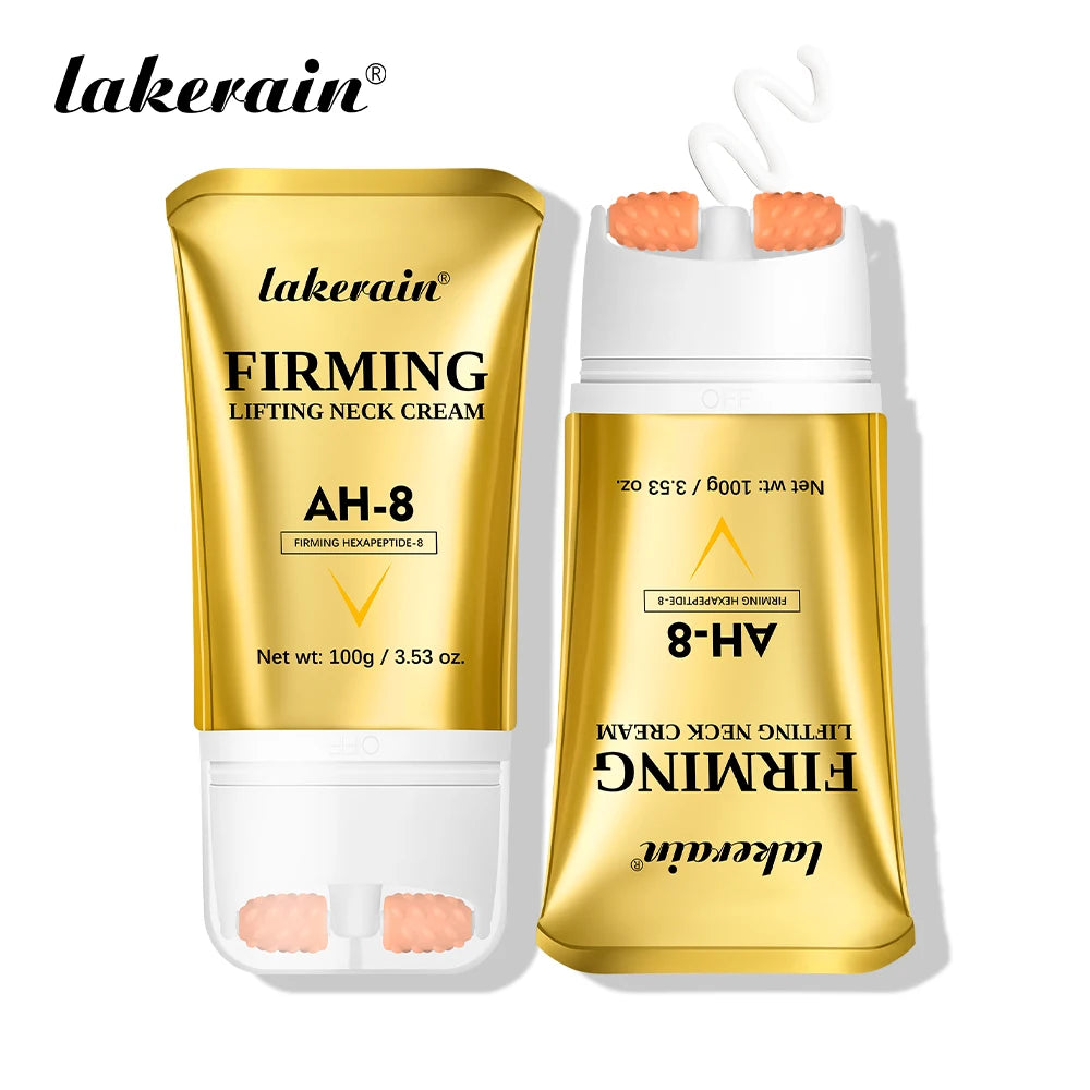 Firming Neck Cream with Massage Roller for Crepey Skin