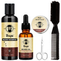 Beard Growth Care Kit with Shampoo Conditioning Oil and Grooming Tools
