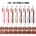 Long-Lasting Dual-Ended Lip Contour and Stain Pencil