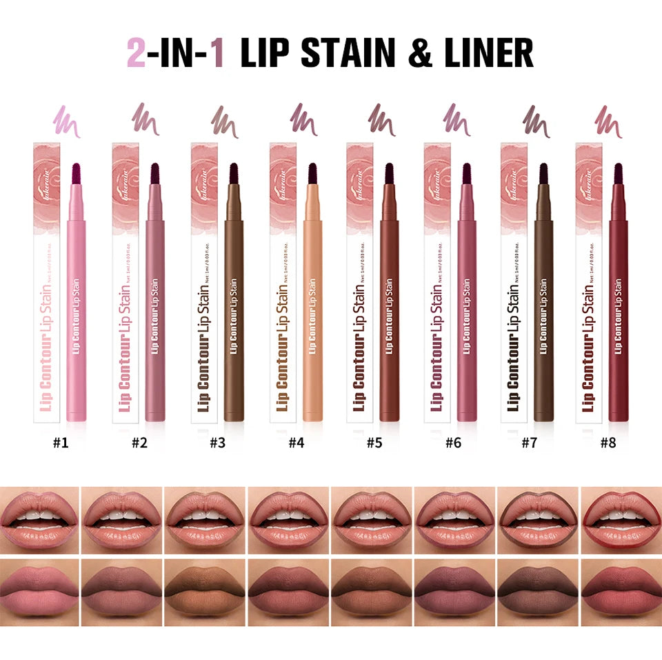 Dual-Sided Long-Lasting Lip Contour Stain and Liner - 8
