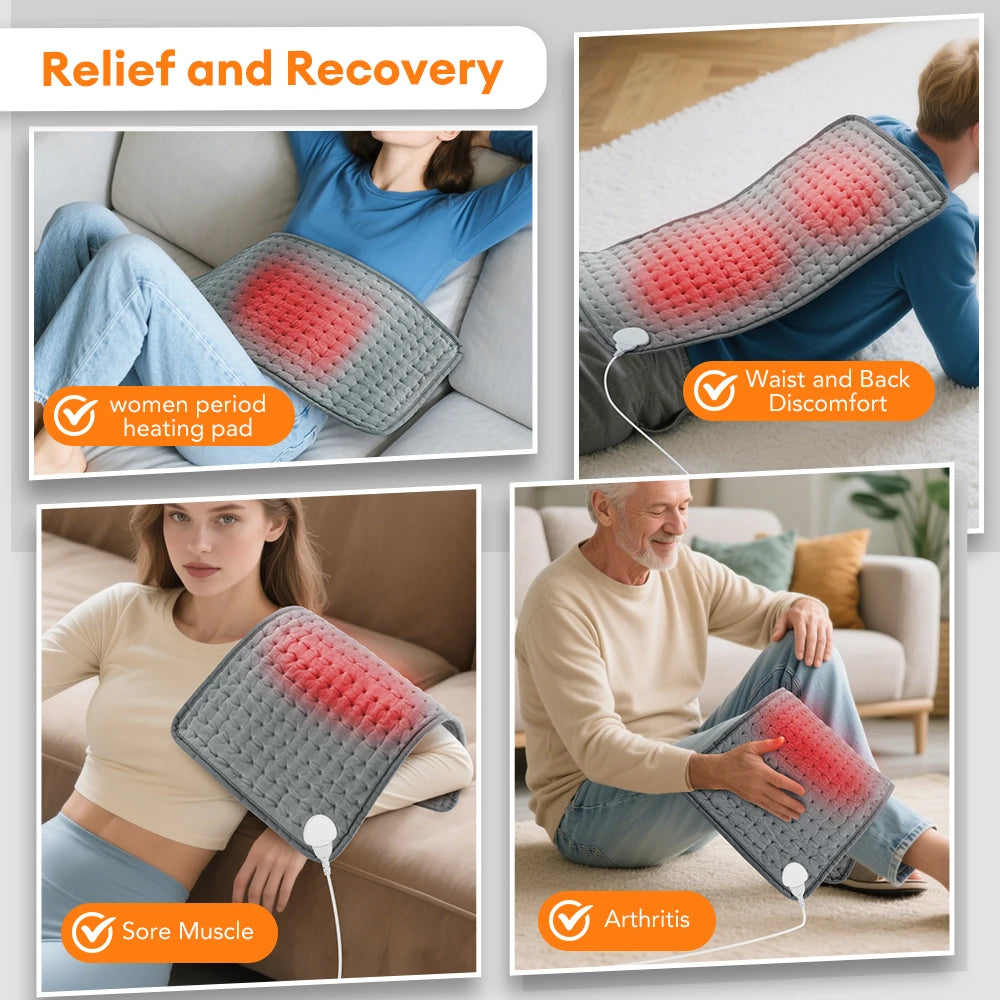 Electric Heating Pad for Back and Muscle Pain Relief