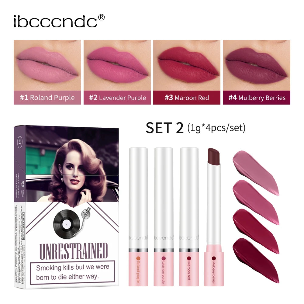 Matte Velvet Cigarette Lip Tint Set - 20