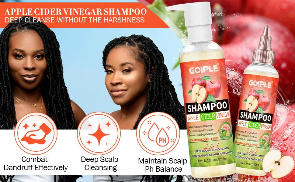 Goiple 2 in 1 Apple Cider Vinegar Shampoo and Conditioner for Locs