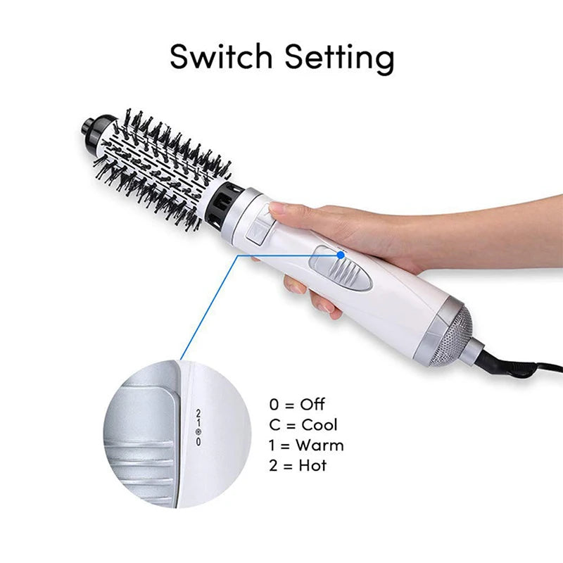 3-in-1 Rotating Hair Dryer Brush Volumizer and Hot Air Styler
